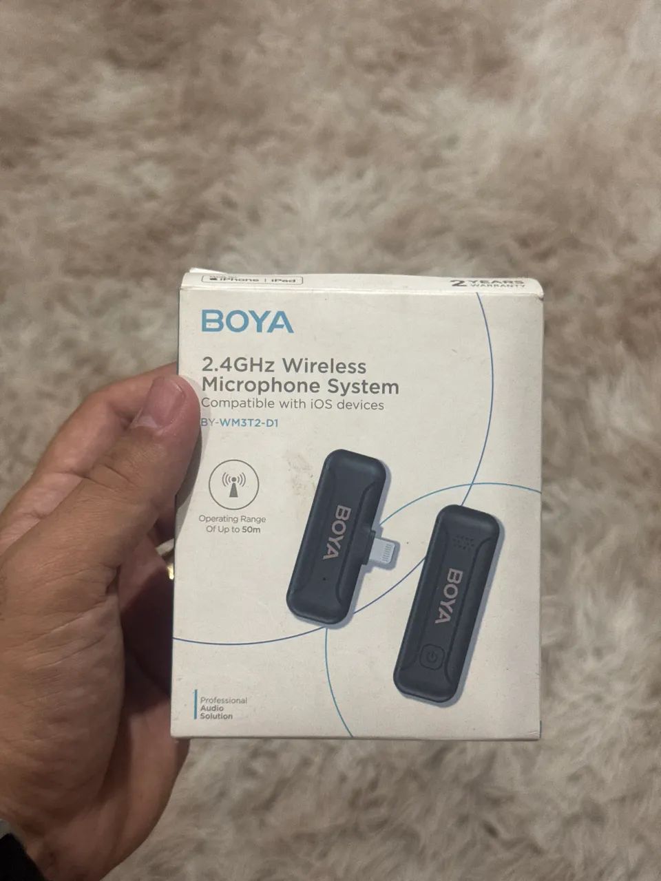 Microfone sem fio Boya para celular 