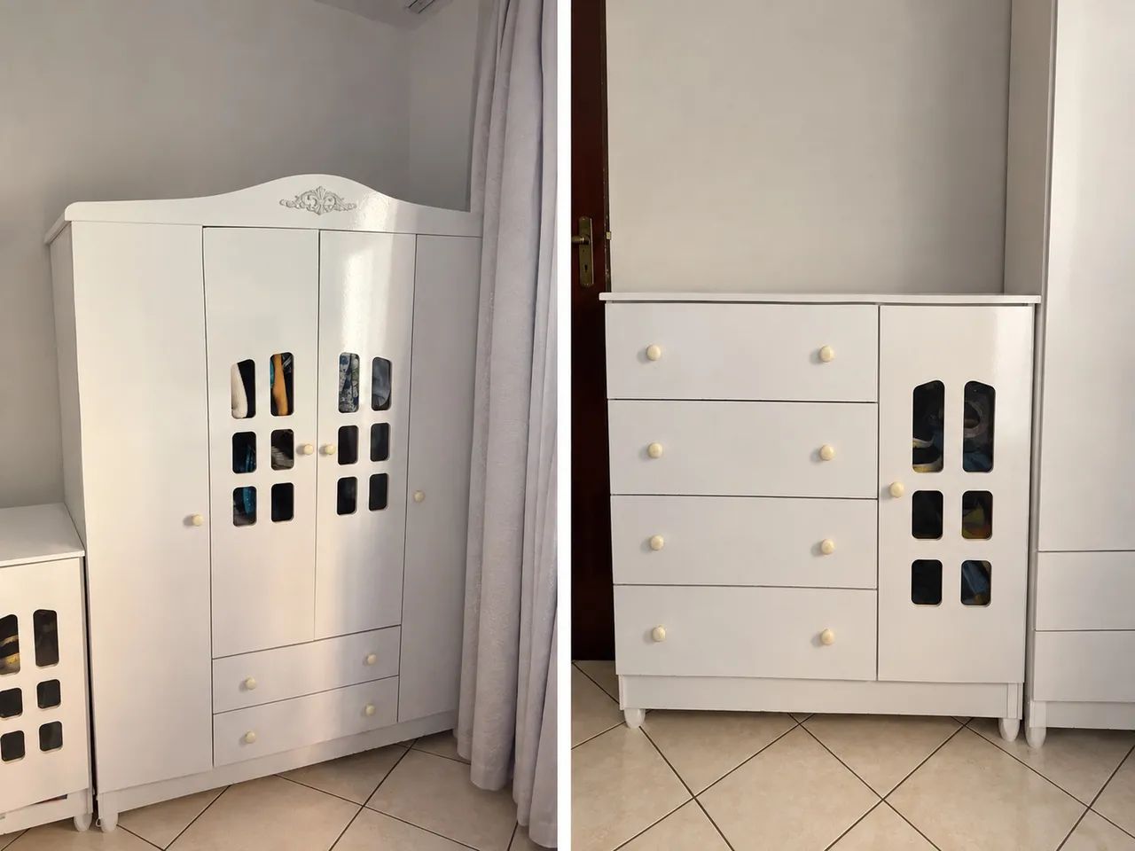 Vendo guarda roupa e cômoda de bebê 