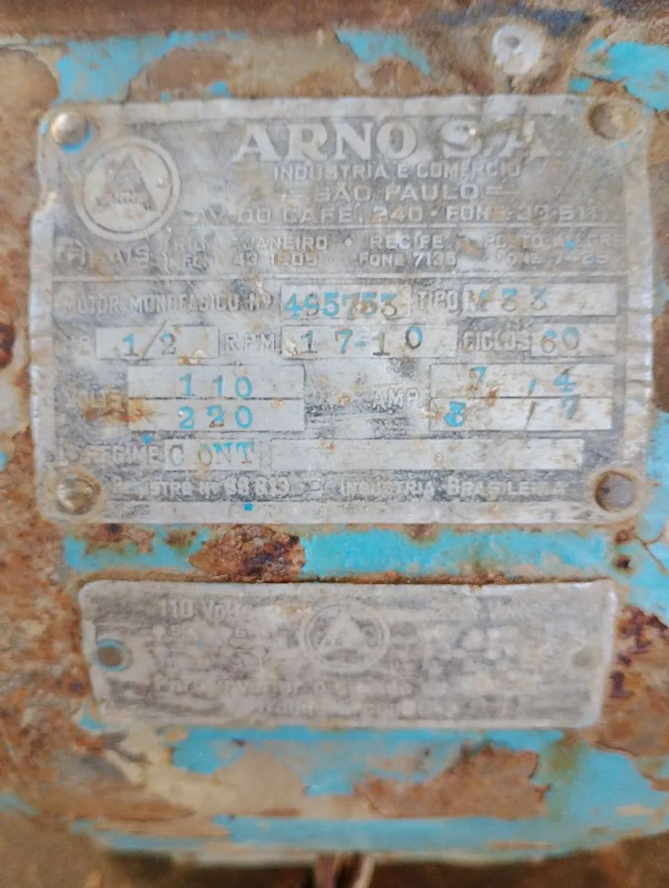 Motor elétrico antigo arno - Foto 2