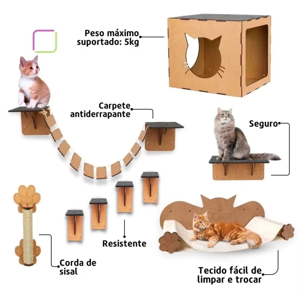 Playground completo para gatos - Foto 3