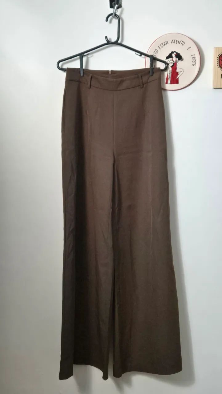 Calça alfaiataria marrom Shein - Foto 2