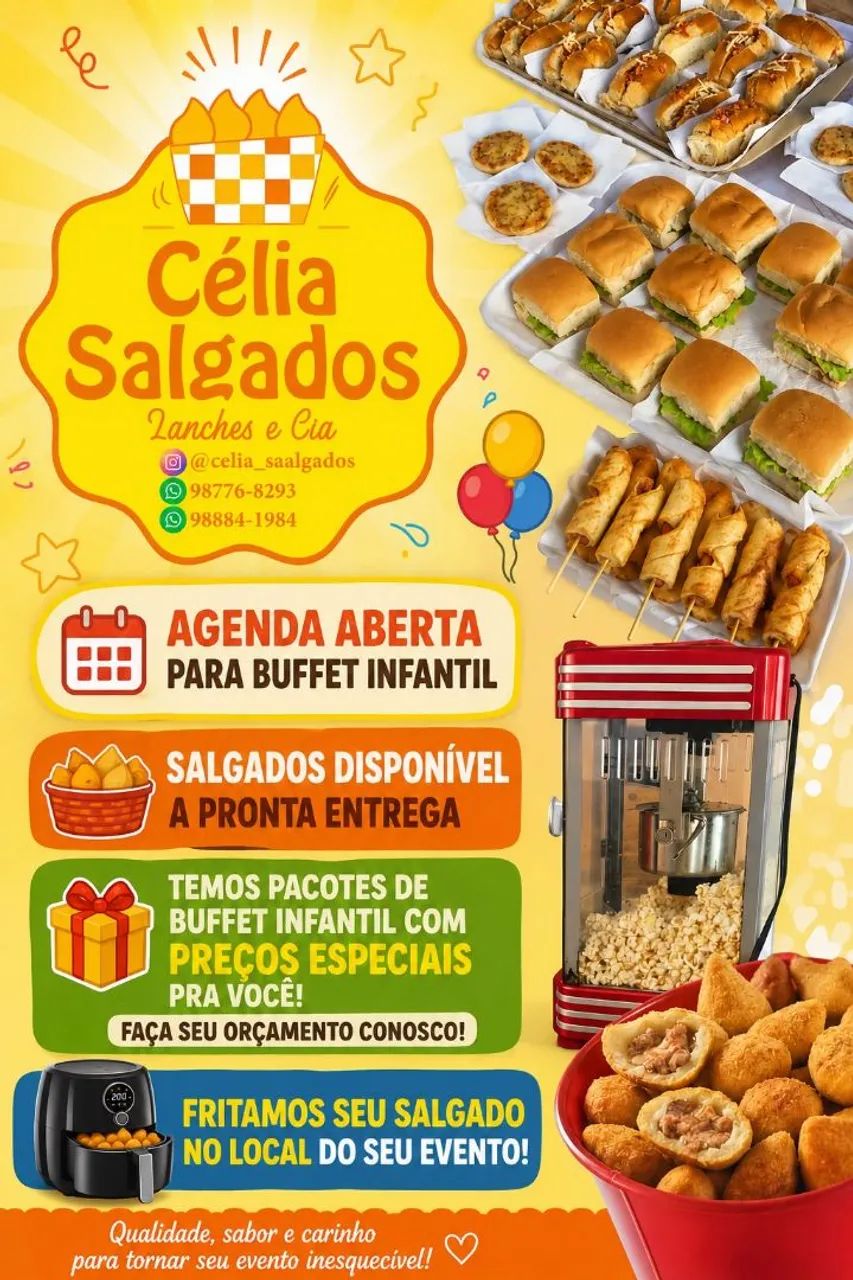 Celia salgados buffet infantil 