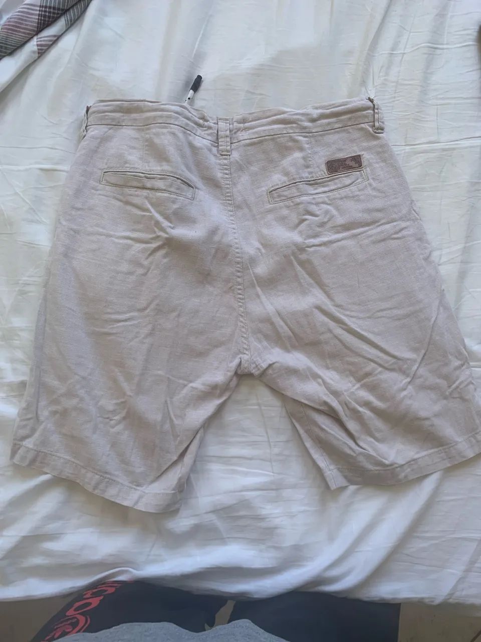 Bermuda Masculina Bege Clara com Cordão ? ótimo Estado  - Foto 4