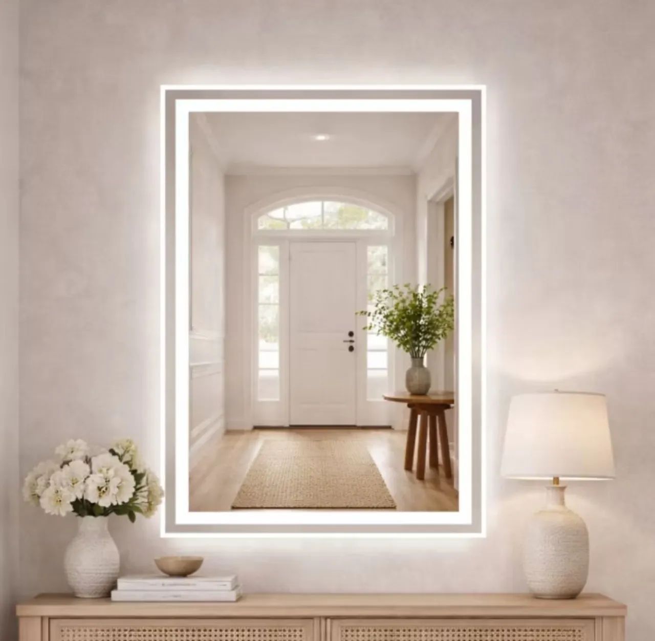 Espelho Retangular com LED 80x50 cm Touch 3 Tons de Luz - Foto 5