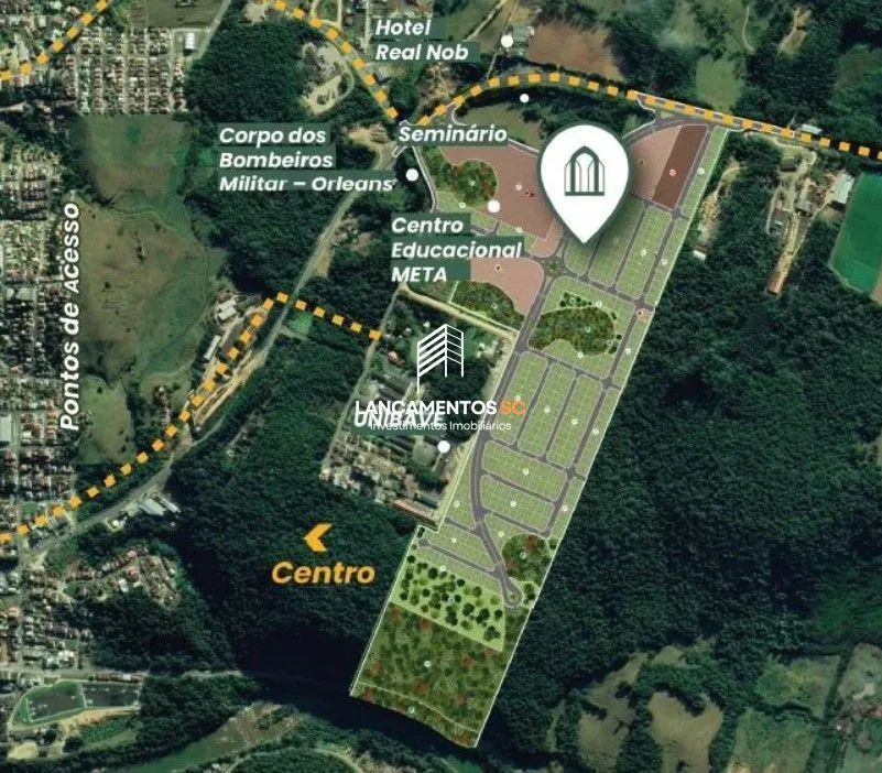 Terrenos com 375m² a 485m² no loteamento Murialdo, Murialdo, Orleans/SC - Foto 5