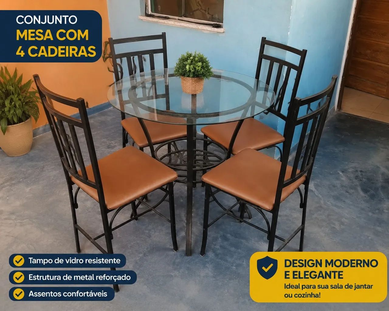 Mesa com 4 cadeiras