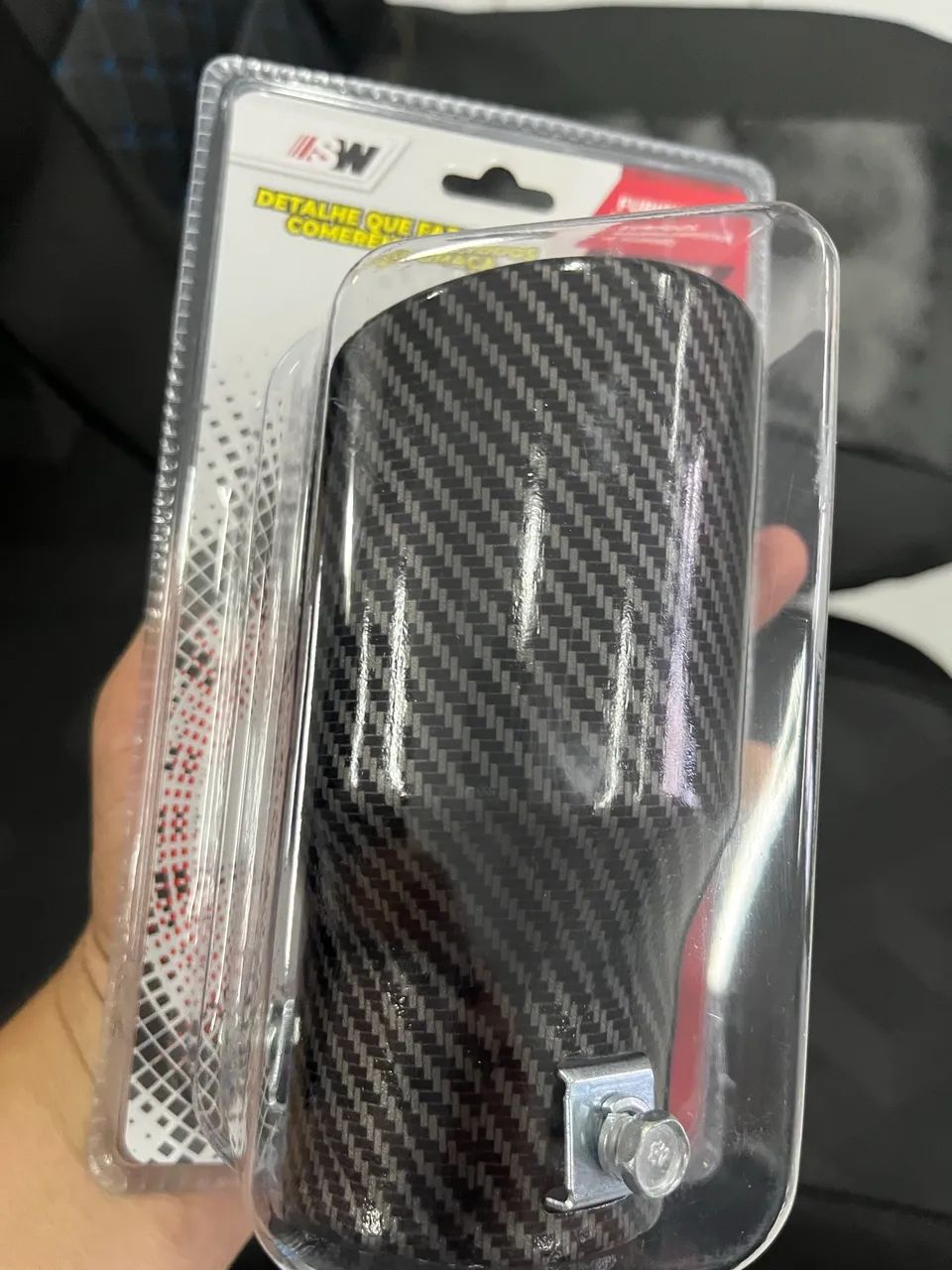 PONTEIRA ESPORTIVA UNIVERSAL - ESTILO CARBONO  - Foto 5