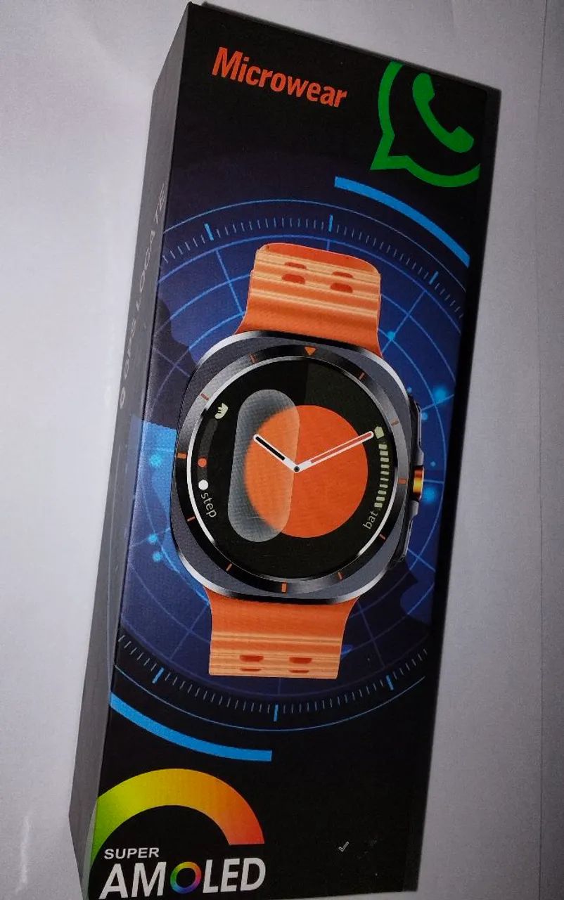 Relógio inteligente Micro Wear Super Amoled -Laranja - Foto 3