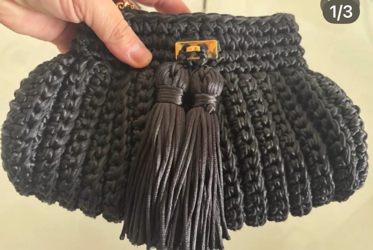 Bolsa em crochê da Catarina Mina - Foto 2
