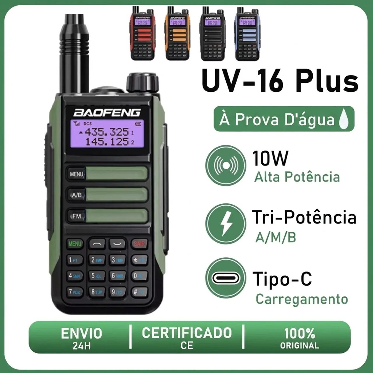 Rádio Baofeng UV-16 Plus - Foto 2