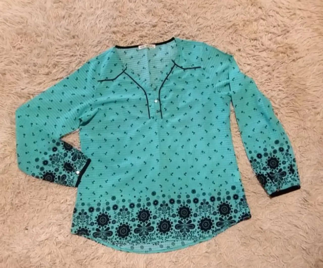 blusa verde florida emili
