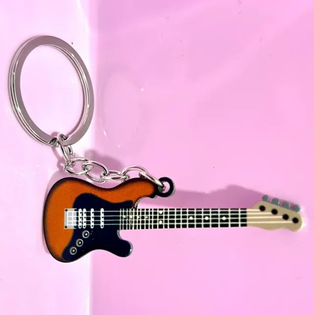 Chaveiro Mini Baixo Jazz Bass Sunburst Metal Fenix56 Oferta - Foto 4