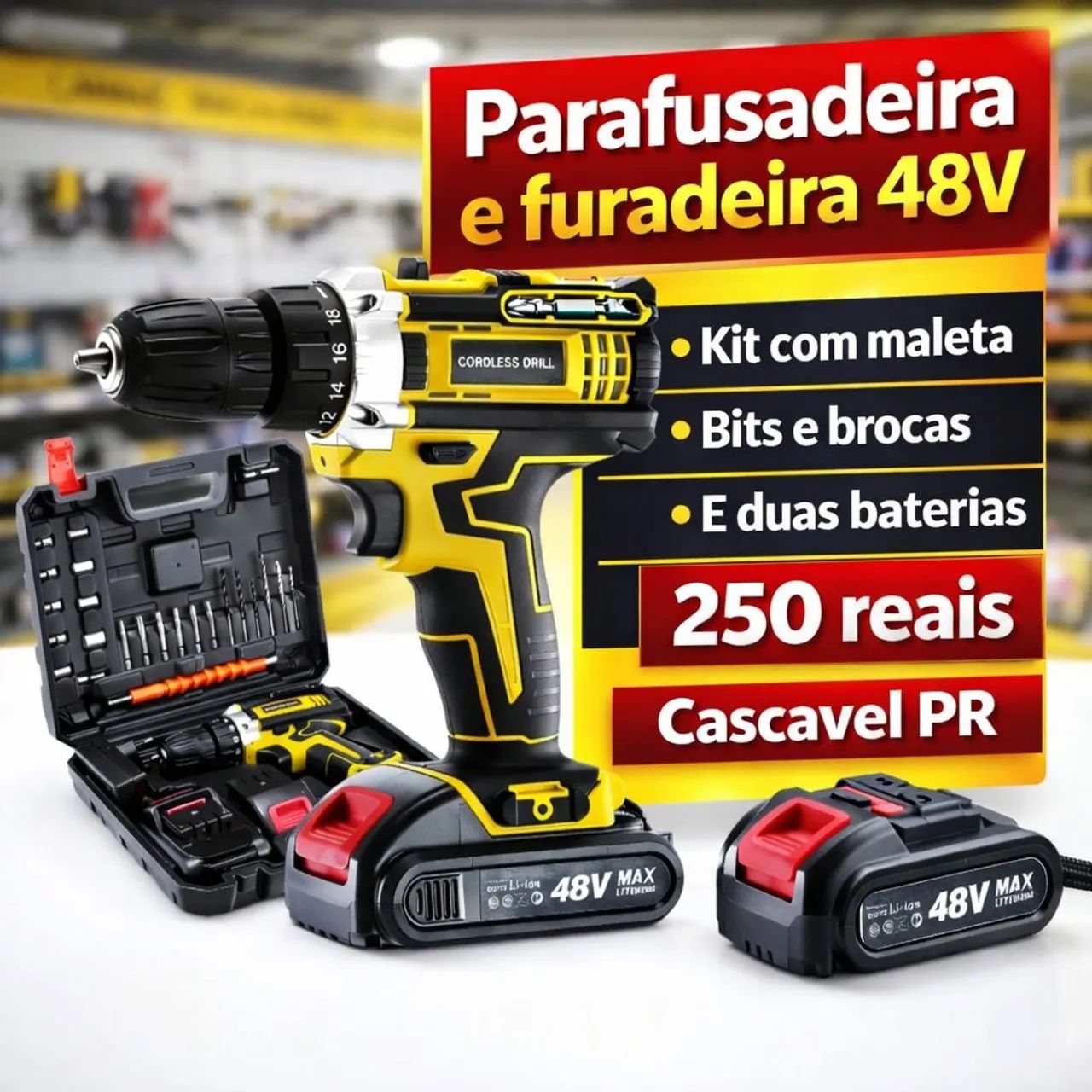 Parafusadeira com maleta - Ferramentas de Construção - Floresta