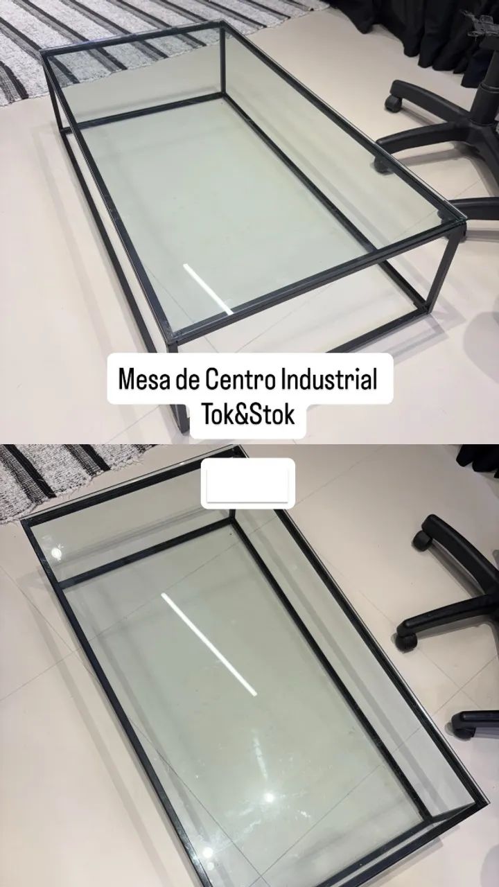 Mesa de Centro Industrial Tok&Stok 110x60cm