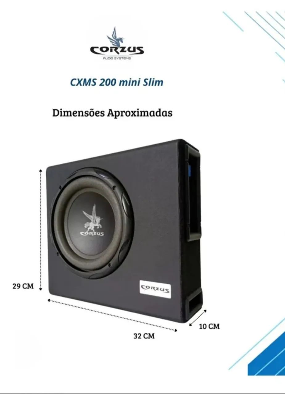 Caixa Slim Cxms200 Sub 8'' Amplificada - Corzus Cor Preto - Foto 4