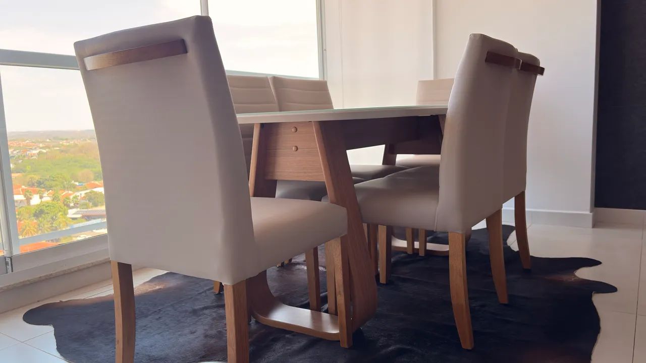 Conjunto de mesa com cadeiras de jantar - Foto 4