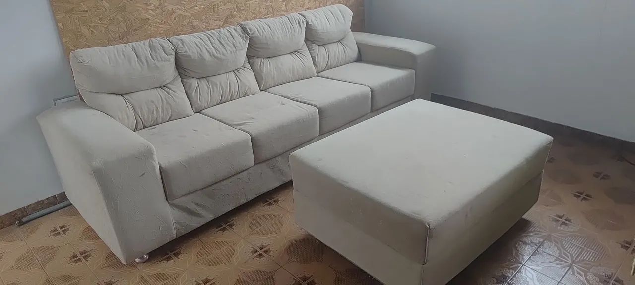 Sofa 4 lugares + puff  - Foto 2