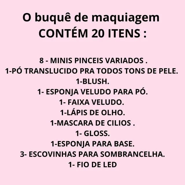 Buquê de Maquiagem LUXO Rosa  - Foto 4