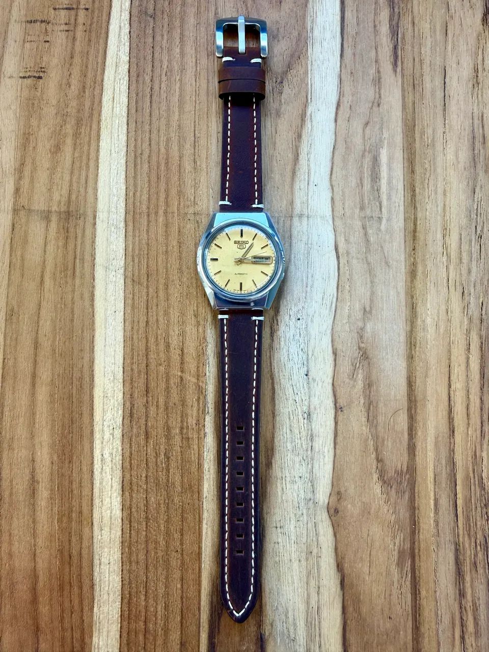 Relógio Seiko 5 Gold Dial * - 1970 - Foto 4