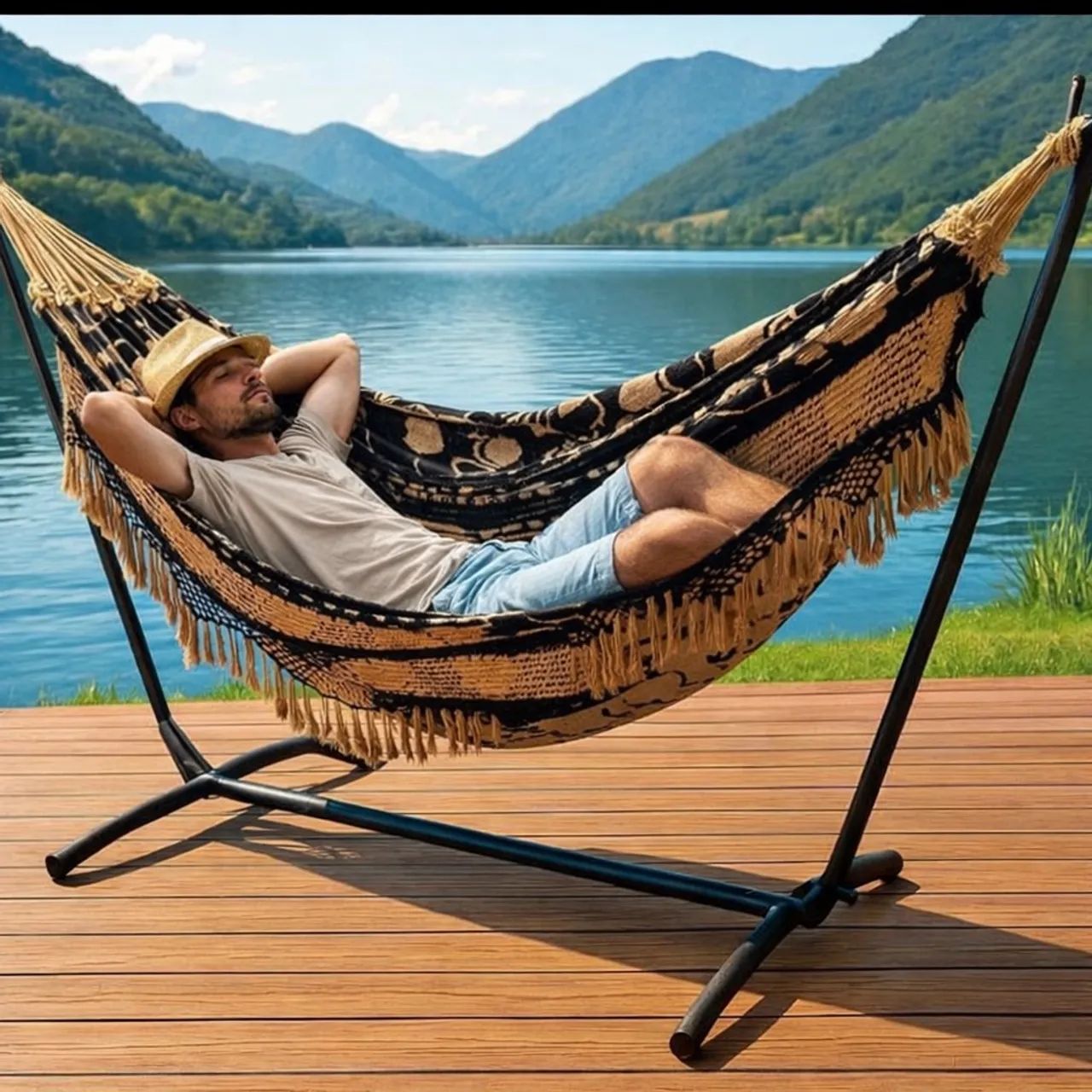 Suporte para rede de descanso a partir de R$480 com a rede