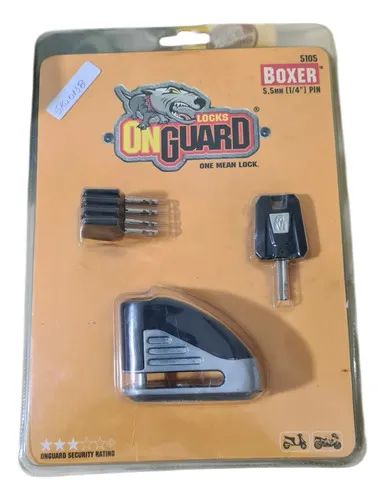 Trava De Disco Anti Furto Onguard 5051 - 5mm 0138 Preto E Cinsa