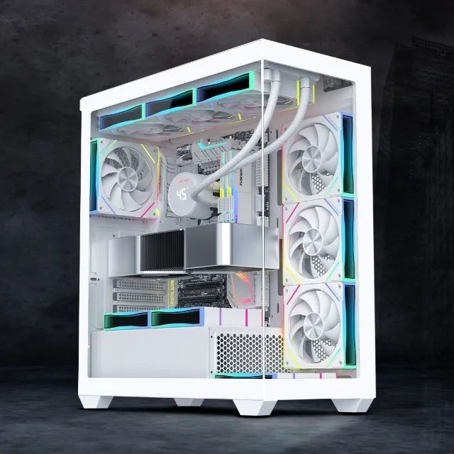 Gabinete Gamer Aquário Atx Torre Branca - Cg-w6dy Kmex *ENTREGA GRÁTIS*