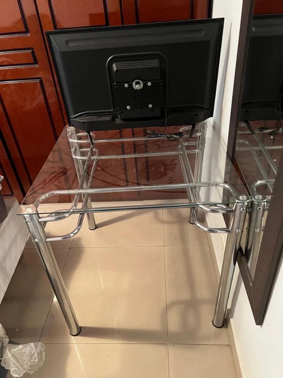 Mesa quadrada vidro 80cmx 80cm - Foto 2