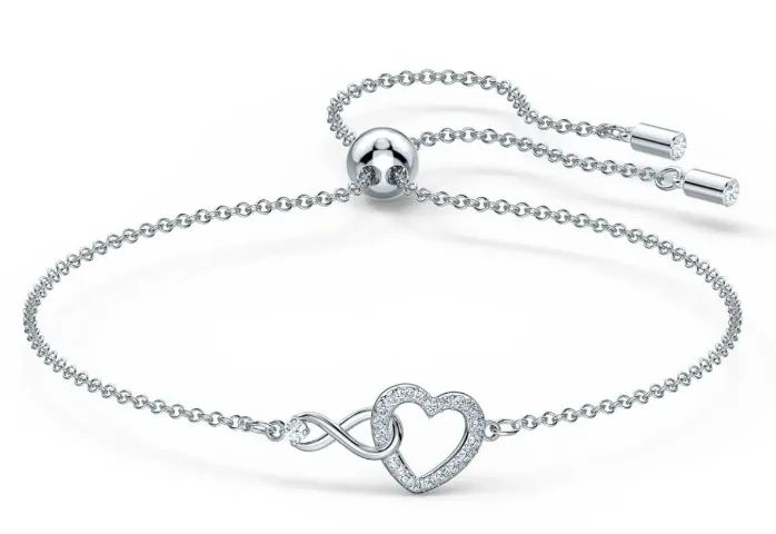 Pulseira Swarovski Hyperbola Infinito e Coração Original | Excelente Estado
