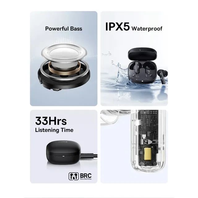 Fone Bluetoth Baseus Bowie E19 | Drivers de 12mm | 33horas | IPX5 -Entrega Grátis- - Foto 3