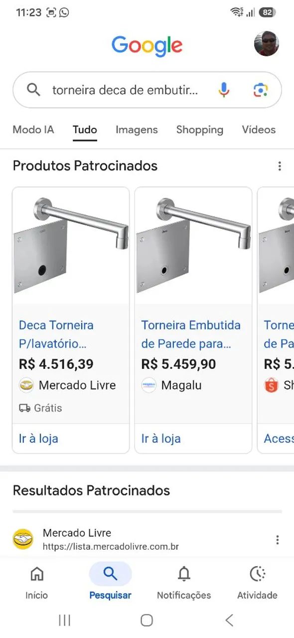 Torneira lavatório Deca embutir na parede com acionamento no sensor - Foto 6