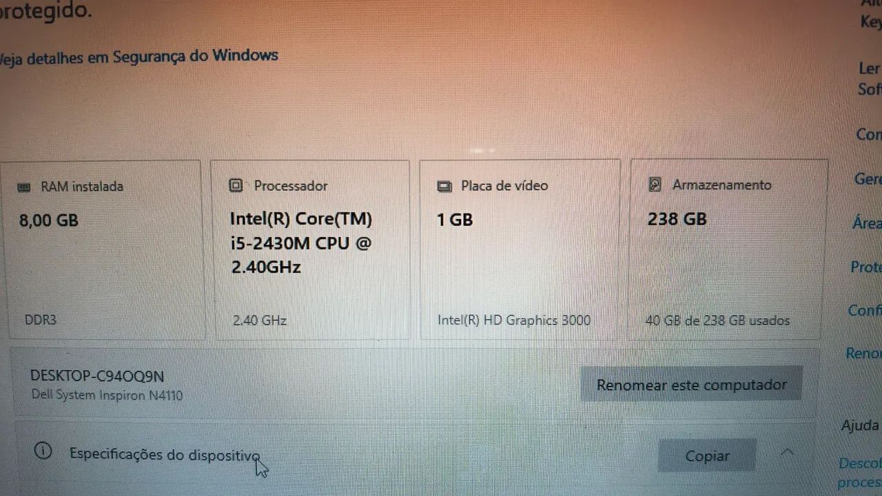 Notebook Dell Inspiron Intel i5 - Foto 2