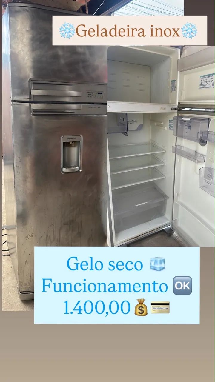 Geladeira inox 