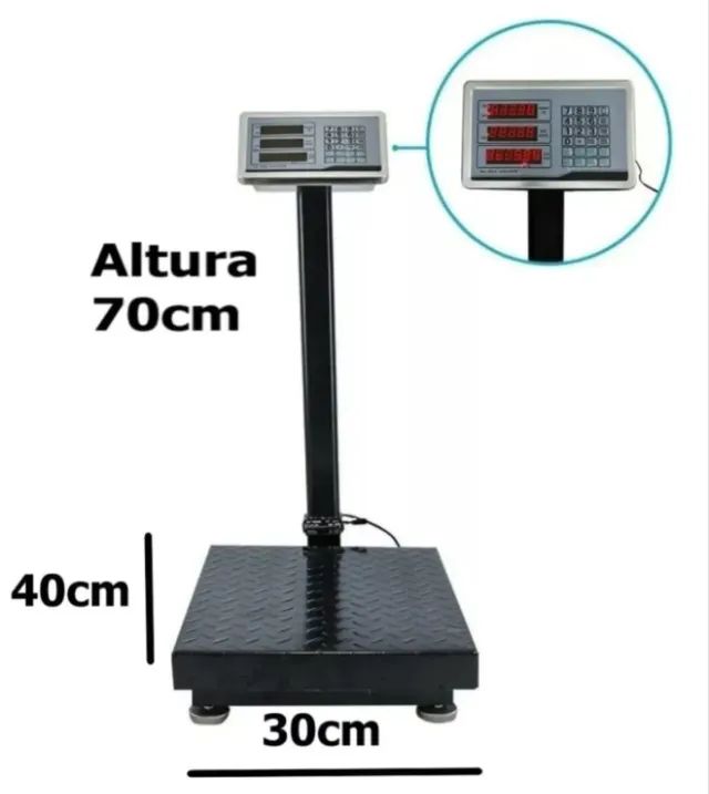 Balança Digital Plataforma Reforçada 40x30cm C/bateria - Foto 2