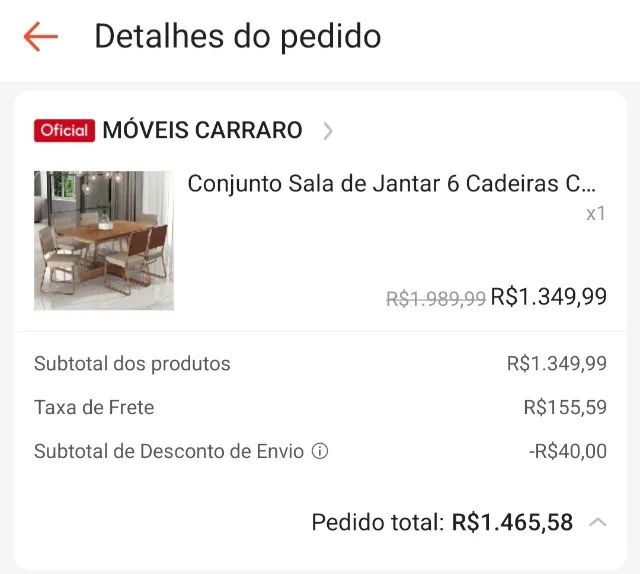 Mesa de jantar 6 cadeiras semi nova - Foto 3