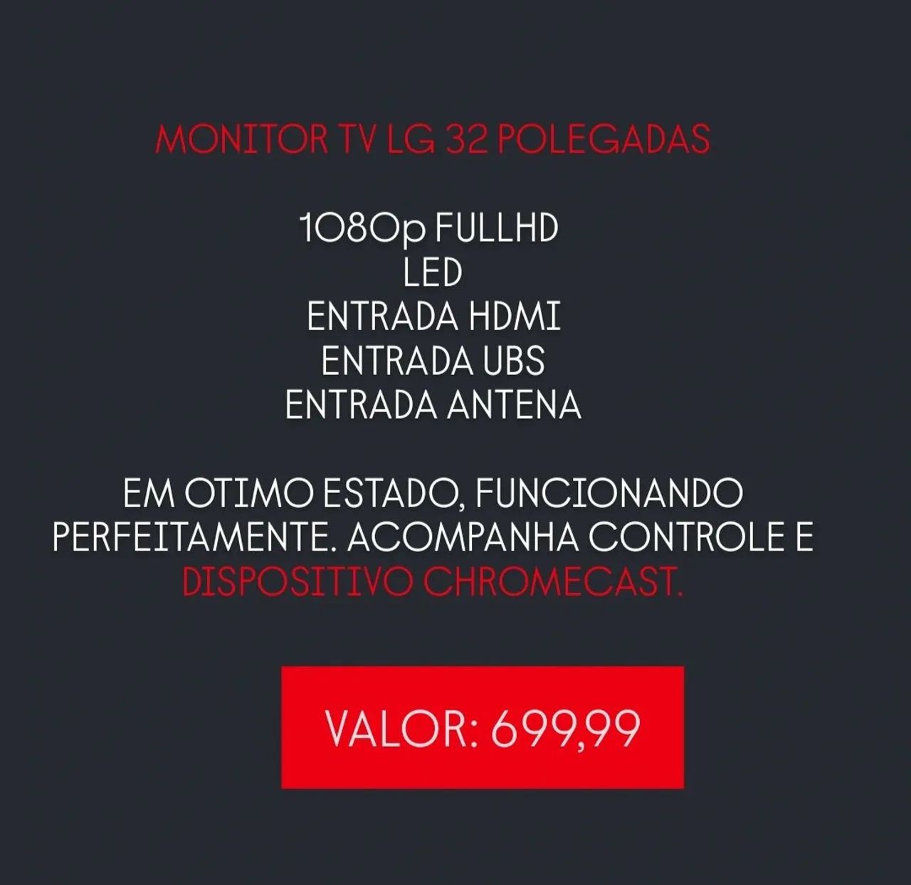 MONITOR TV LG 32 POLEGADAS - Foto 2