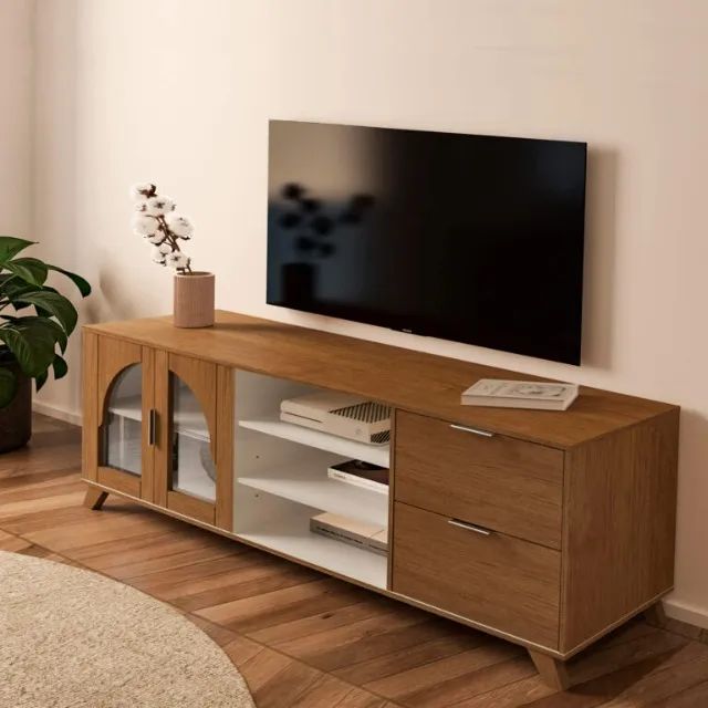 Lançamento!! Rack até 75? Murano Cinamomo/Off White 180cm  - Foto 4