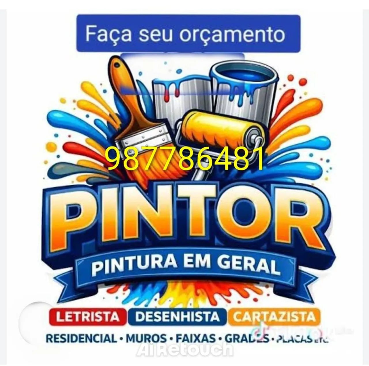 Pintor pinturas letrista em geral