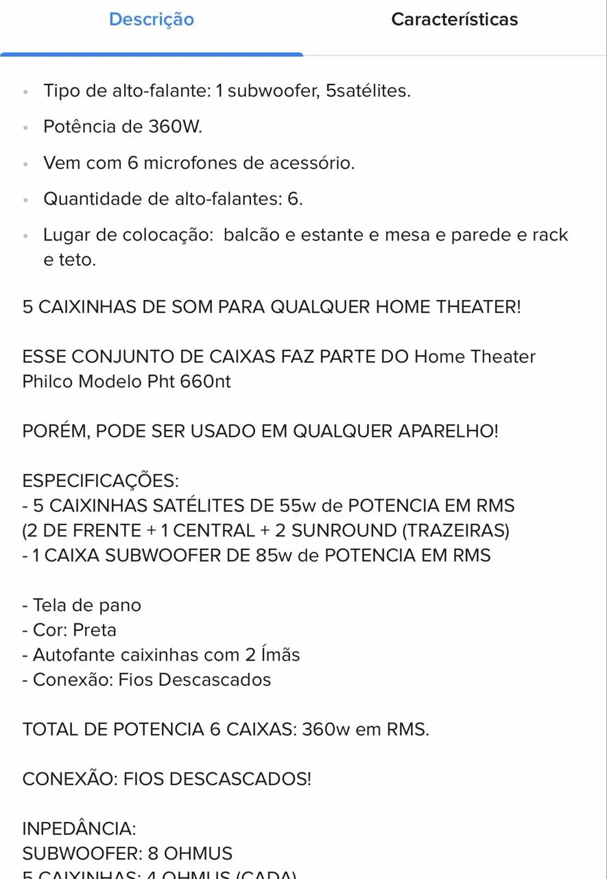 Kit 5 caixas de som com subwoofer  - Foto 2