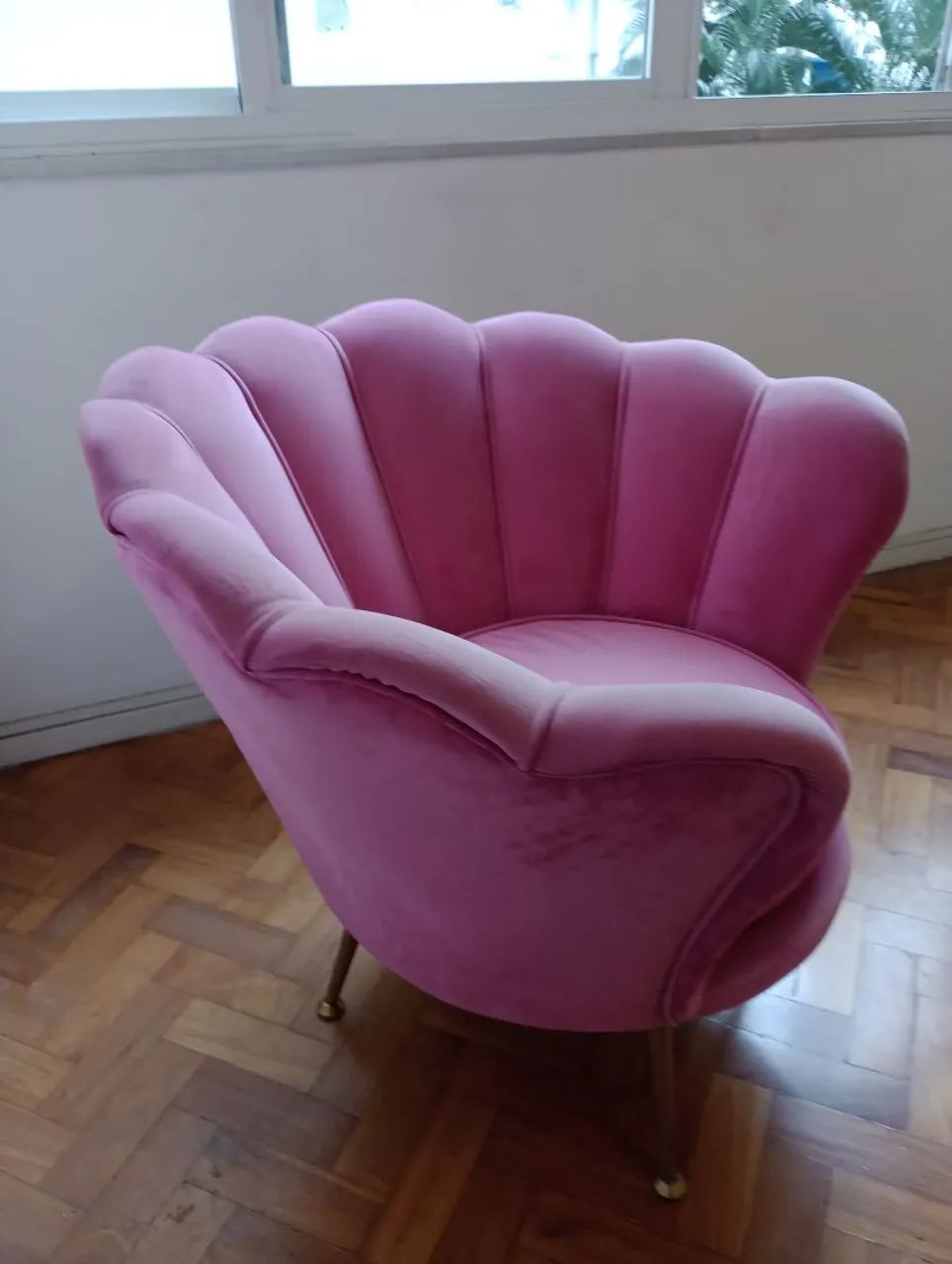 Poltrona Veludo Rosa - Foto 3