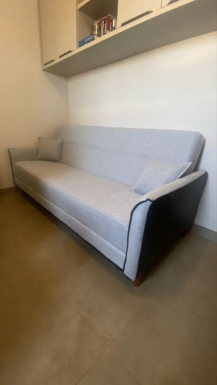 Sofá Cama Linho Rústico