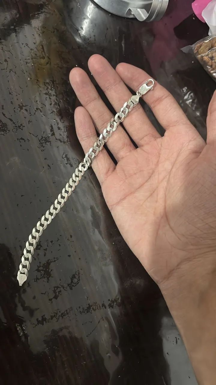 Pulseira de prata 8mm