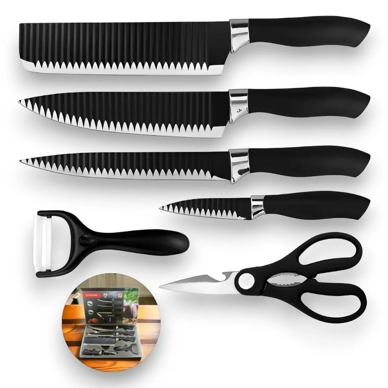 Kit 6 Peças Facas Antiaderente - Foto 2