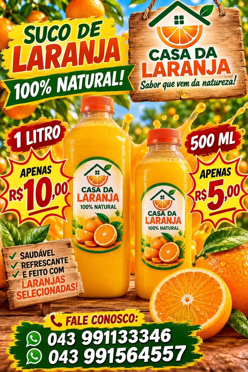 Preciso vendedor de suco de laranja 
