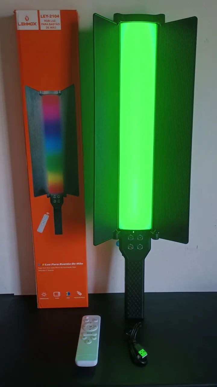 Bastão Led RGB recarregável com defletores e controle remoto  / PREÇO IMBATÍVEL  - Foto 5