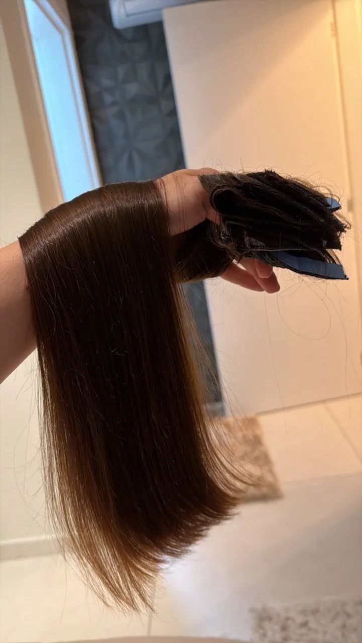 Cabelo brasileiro do Sul legítimo 130gr 54cm  - Foto 4