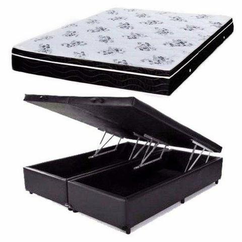 Colchão Queen size e cama box bau 21 x R$ 139.00: