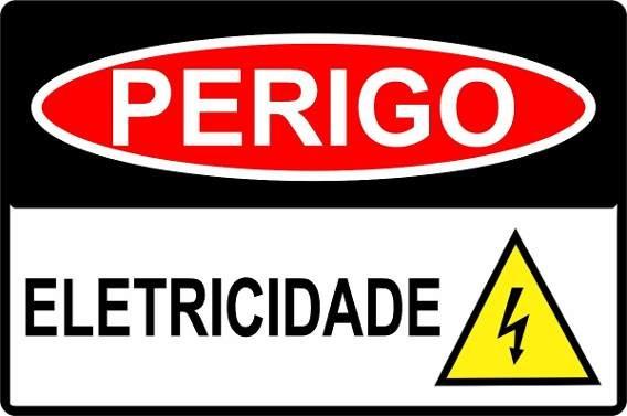 Placa De Sinalização Perigo Eletricidade 30x20 Novo Garantia - Foto 2