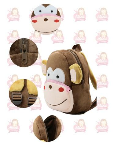 Macaco Mochila 3D Pelu?cia Infantil Escolar 25cm Super Resistente - Foto 2