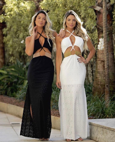 vestido na cor off