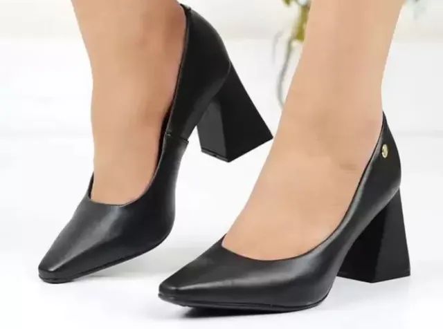 Sapato Scarpin Vizzano Feminino Salto Grosso Medio